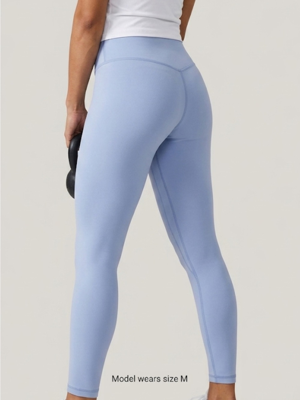 Sunzel Womens High Waisted Yoga Leggings Light Blue Size Medium Athleisure Gym